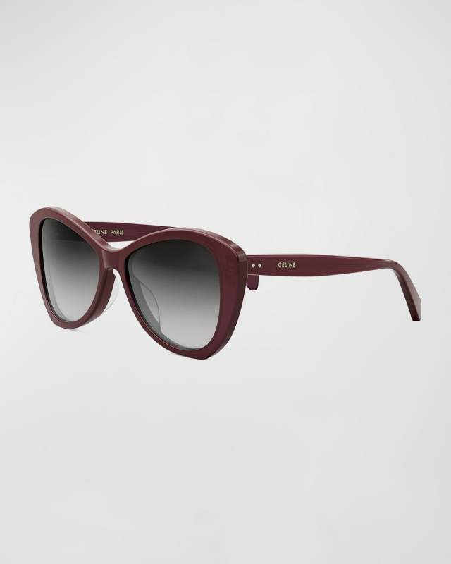 Thin Logo Acetate Butterfly Sunglasses